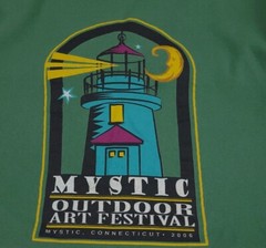 Vintage 2006 Mystic Connecticut Outdoor Art Festival Shirt Vtg USA Lighthouse