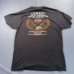 Harley Davidson Cowboy Austin TX Eagle Graphic T Shirt Mens 20×27