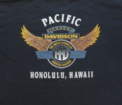 Harley Davidson Vintage T Shirt 2003 Pacific Honolulu Hawaii Eagle Biker Y2K