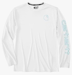 Carhartt Force Sun Defender Relaxed Fit Long Sleeve T-Shirt White XL