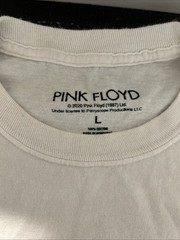 LS White/Blue Pink Floyd Dark Side Of The Moon Tie Dye T-shirt Size Large