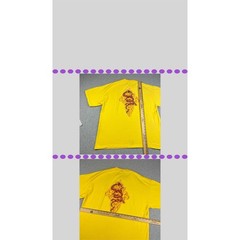 VTG Guardians of Paradise Dragon T Shirt Mens XL Yellow Graphic Tee AAA Y2K Surf
