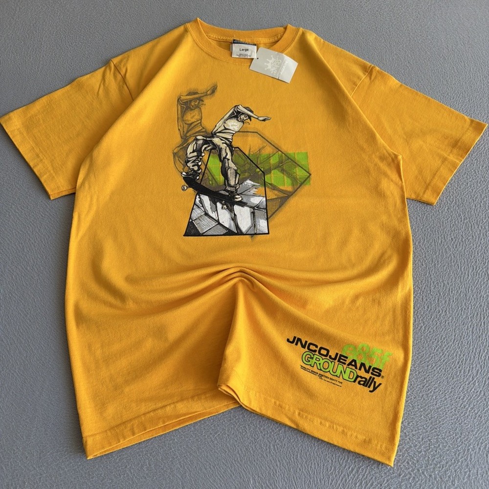 *RARE* Vintage Dead stock JNCO Tee Shirt yellow Men’s L