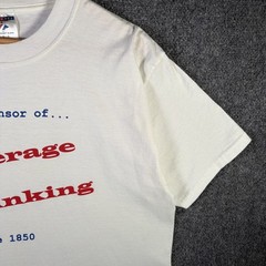 Vintage Beer Shirt Mens Large White 90s Funny Quote Daytons Best NSFW Alcohol