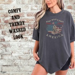 USA America Flag Comfort Tee Patriotic Shirt Gift