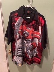 Men’s Transformers Optimus Prime Camp Shirt Size Large