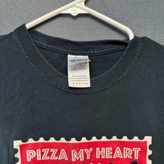 Gildan Pizza My Heart Capitola Beach Tee Shirt Small Souvenir Retro Coastal Cali