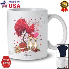 Custom Name Couple Whippet Hearts Tree; Lovely Valentine Heart Flowers Shirt