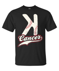 K Cancer Baseball T-Shirt – Strike Out Cancer Support The Fight Against Cancer