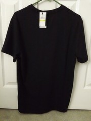 NWT Men’s Size Medium Perry Ellis Dark Sapphire Ribbed T-Shirt -78279 0