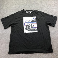 Puma BMW Motorsport Shirt Mens XL Black Race Car Graphic Tee Tagless Jersey