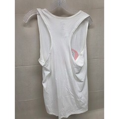 AC/DC Mens Graphic Tank Top White Red Logo Racerback Cotton Size Large NWT