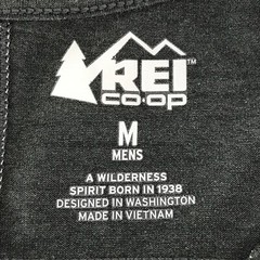 REI Base Layer T-shirt Men’s Medium Black Casual Short Sleeve Outdoor Hiking