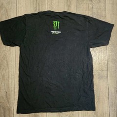 Monster Energy Unleash The Beast Graphic T-Shirt Mens Medium Black Green Logo