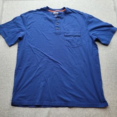 Duluth Trading Men’s XL Blue 1/4 Buttons T-Shirt