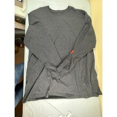 Carhartt Mens 3XL Tall Loose Fit Long Sleeve T-Shirt Gray Orange TK0231-M