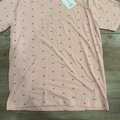 New Denim and Flower Ricky Singh Large Pink Crane Print T shirt