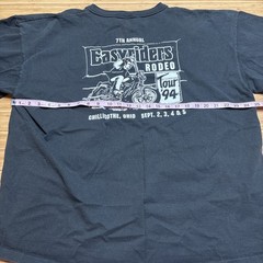 Vtg Easyriders Rodeo Tour 94 Henley Script Sleeve Faded Boxy XXL Single Stitch
