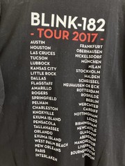 Blink-182 2017 Tour T-Shirt Black Skull Graphic Band Tee Tagless