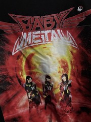 BABYMETAL Black Graphic Print Crew Neck T-Shirt Unisex L 100% Cotton