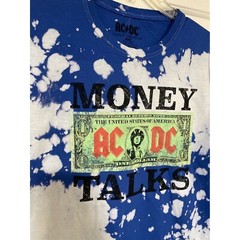 ACDC Money Talks AC/DC Licensed Graphic T-Shirt Bleach Short Sleeve Rock Band M