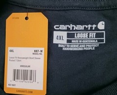 NEW Mens Carhartt Dark Blue Loose Fit Shirt 4XL (IRREGULAR)