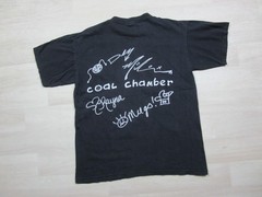 Vintage 1990’s Coal Chamber T-Shirt (L) Blue Grape Nu-Metal Autographs on Back