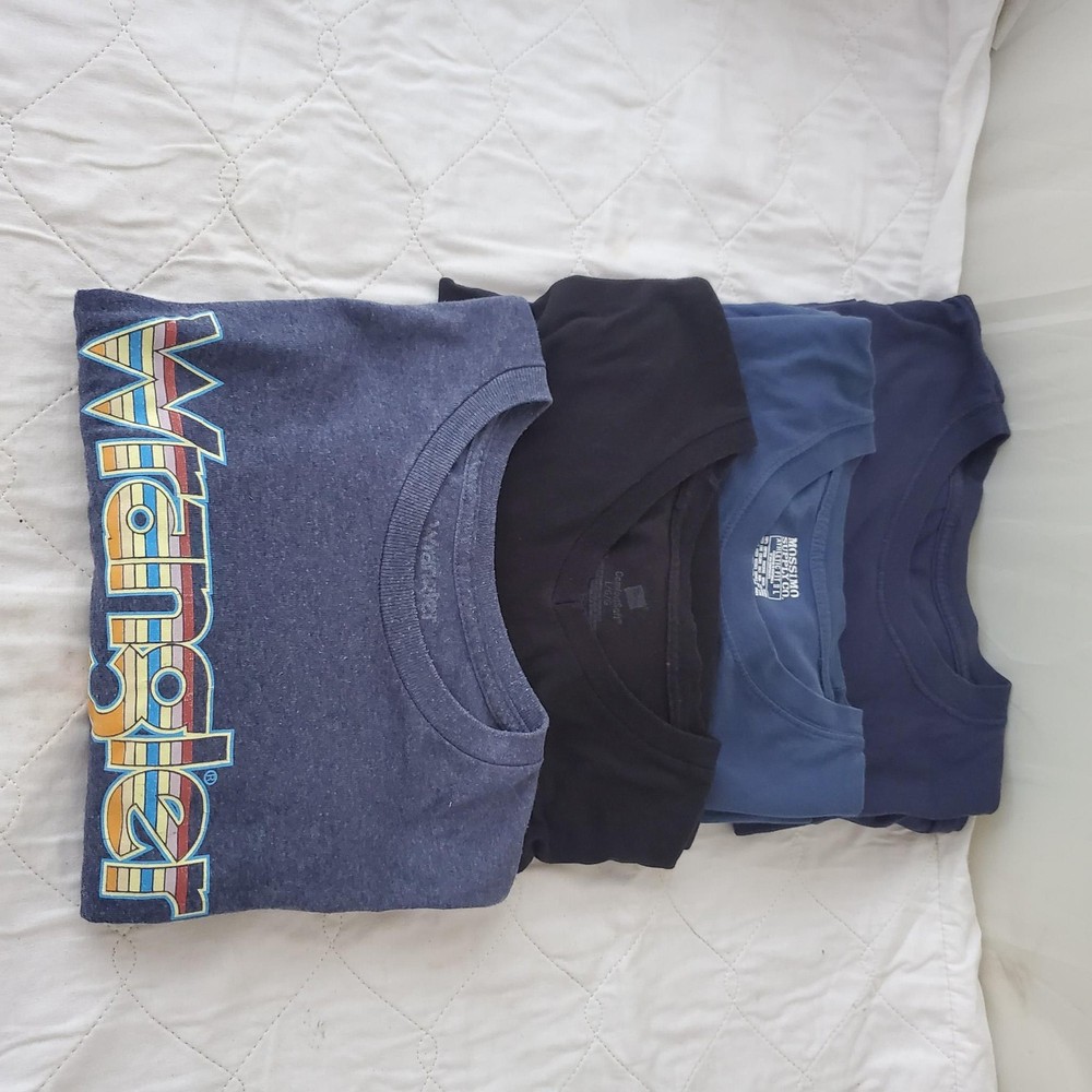 Lot of 4 Assorted Size L Multi Brand Short Sleeve Shirt Mens