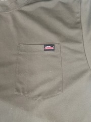 Dickies Shirt Men’s Large Olive Green Pocket Short Sleeve Tee Polyester