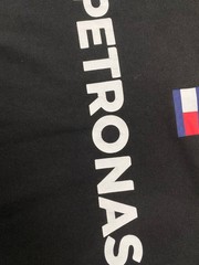 Mercedes AMG Petronas F1 Black Short Sleeve Big Logo T-Shirt Men Size XL Balck