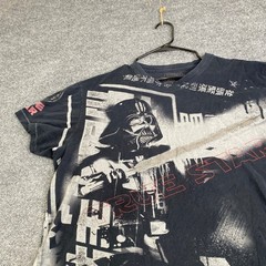 Marc Ecko Star Wars Darth Vader Shirt Mens XL Black y2k Cut & Sew Graphic Tee