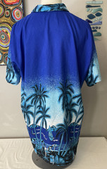 Beach & Palm Tree Hawaiian Shirt Fight The Wolf Men’s Summer Shirt Size XL