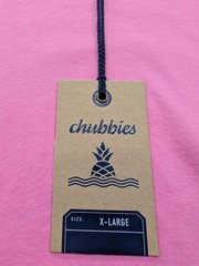 New Mens Chubbies Surfer POCKET TShirt Size XL Hot Pink