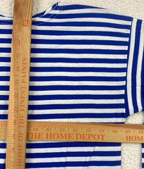 Vintage Breton Stripe Sailor Shirt Men Small Blue Long Sleeve Russian Telnyashka