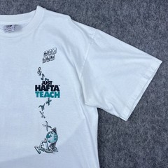 Vintage Coed Sportswear Men’s T-Shirt Just Hafta Teach White Made in USA Size XL