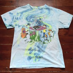 Rick And Morty Shirt Men’s (M) Tie Dye Blue Ripple Junction Graphic Tee