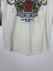 Vintage 80s Journey 1982 Concert Tour T-Shirt Rose Bowl Blue Oyster Cult Raglan