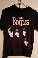 THE BEATLES Band Tee John Paul George Ringo black Cotton Graphic T-shirt M✨