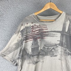 Converse ONE STAR T-Shirt Size XL American Flag Chuck Taylor *FLAWS READ*