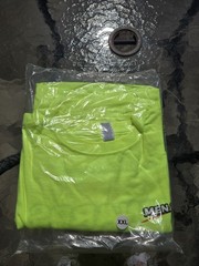 New in Package (NIP) Menards Mens 2XL Neon Safety Yellow HI-VIS XXL T-Shirt