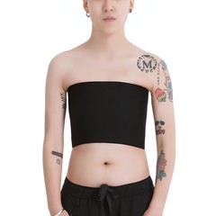 Tomboy Trans Lesbian Strapless Plus Size Chest Binder Top with 20 CM Elastic …