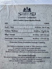 Mens Stafford 3 Pack Comfort Shirts 100% Combed Cotton Vtg Size Med Jc Penny