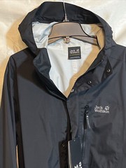 Jack Wolkskin Crosstown Raincoat Men Black size Medium