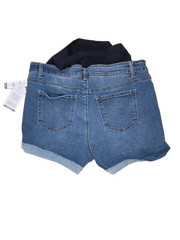Maternity Roll Cuff Denim Shorts Medium Wash L