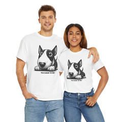 DigiPups Bull Terrier Dog Breed You Lookin’ At Me Funny Cartoon T Shirt S-5X