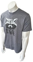 Disney Men’s Guardians Of The Galaxy Rocket I Bite Gray Shirt Size Medium