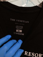 THE VENETIAN RESORT LAS VEGASUnisex T Shirt; BLACK ; XL; PreOwnd & V Good Cond