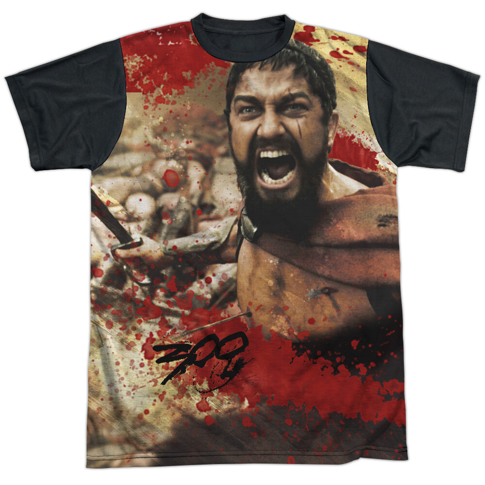 300 Bloody Mess Adult Halloween Costume T Shirt (Black Back), S-3XL
