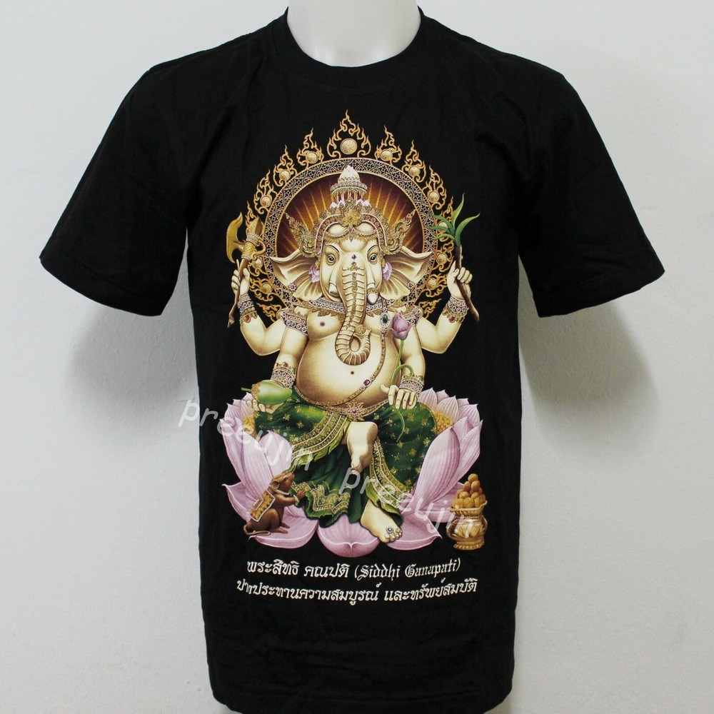 Ganesha God Ganapati Thai Style T-Shirt E34 Size M-2XL