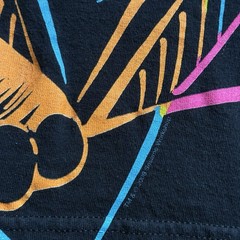 Y2K Sesame Street t-shirt Medium 2008 AOP Bert Ernie Muppets neon Mighty Fine